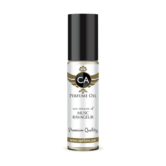 CA Perfume Impression of Musc Ravageur Unisex Fragrance Oil Amber Scent Long Lasting Perfumes for Women & Men Travel Size TSA Ready Mini Parfum Body Oil Roll-on 0.33 Fl Oz 10ml