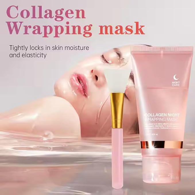 Wholesale Hydrolyzed Collagen Overnight Wrapping Peel Off Facial Peel-off Face Mask (Glow Mask)