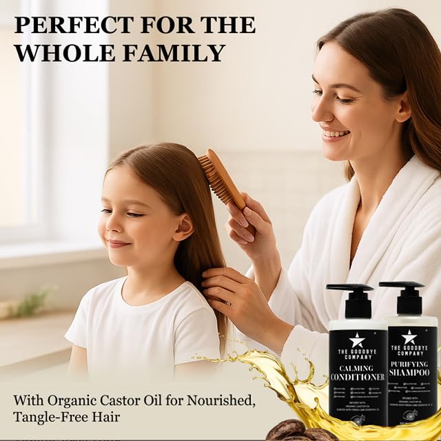 Castor Oil Shampoo and Conditioner Set - Made in USA, 10 oz Bottles