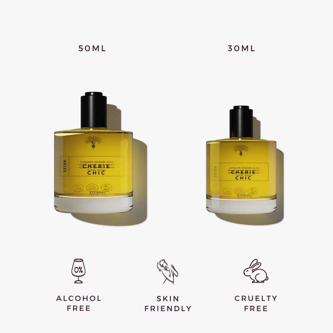 Eternal perfume oils - Cherie Chic Perfume Oil Inspired by D.e.l.i.n.a | Long Lasting Designer Perfumes for Women 50ml with 30ml (Pack of 2)