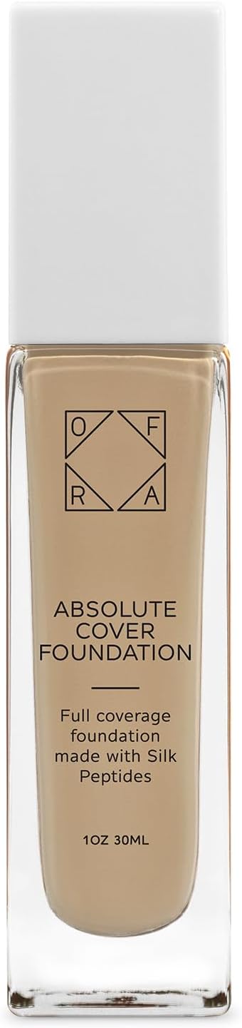 OFRA Absolute Cover Foundation #4 | Liquid Medium Coverage Foundation with Natural FInish | Oil-Free Face Makeup | Medium Shade with Neutral Undertone | 1oz/30ml