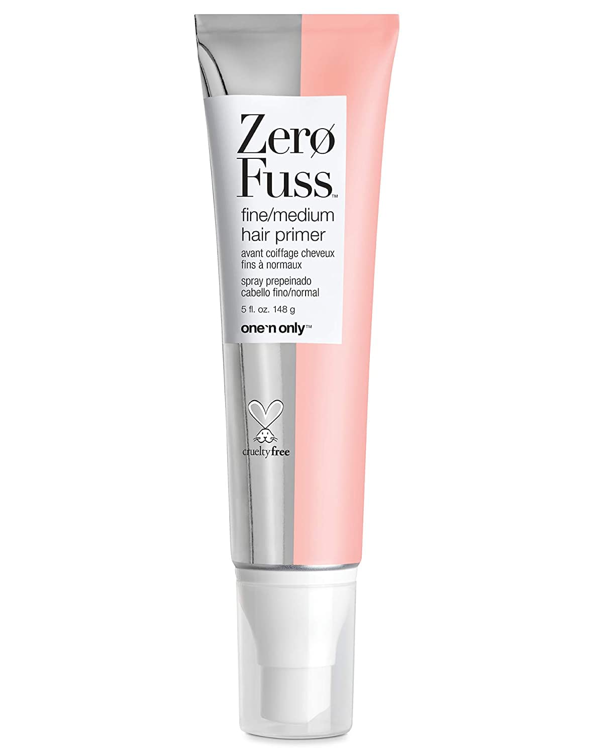 one 'n only Zero Fuss Fine to Medium Hair Primer, Leave-in Spray, Detangles and Smooths, Weightlessly Conditions, Humidity Resistant, Tames Frizz, No Heat Required, 5 Fl. Oz