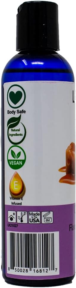 Caramel Flavored Massage Oil for Massage Therapy - Relaxing Muscle Massage for Men and Women with Natural Vitamin e Oil with Aromatherapy Oils for Skin use - Essential moisturizing Body Oils 4 oz