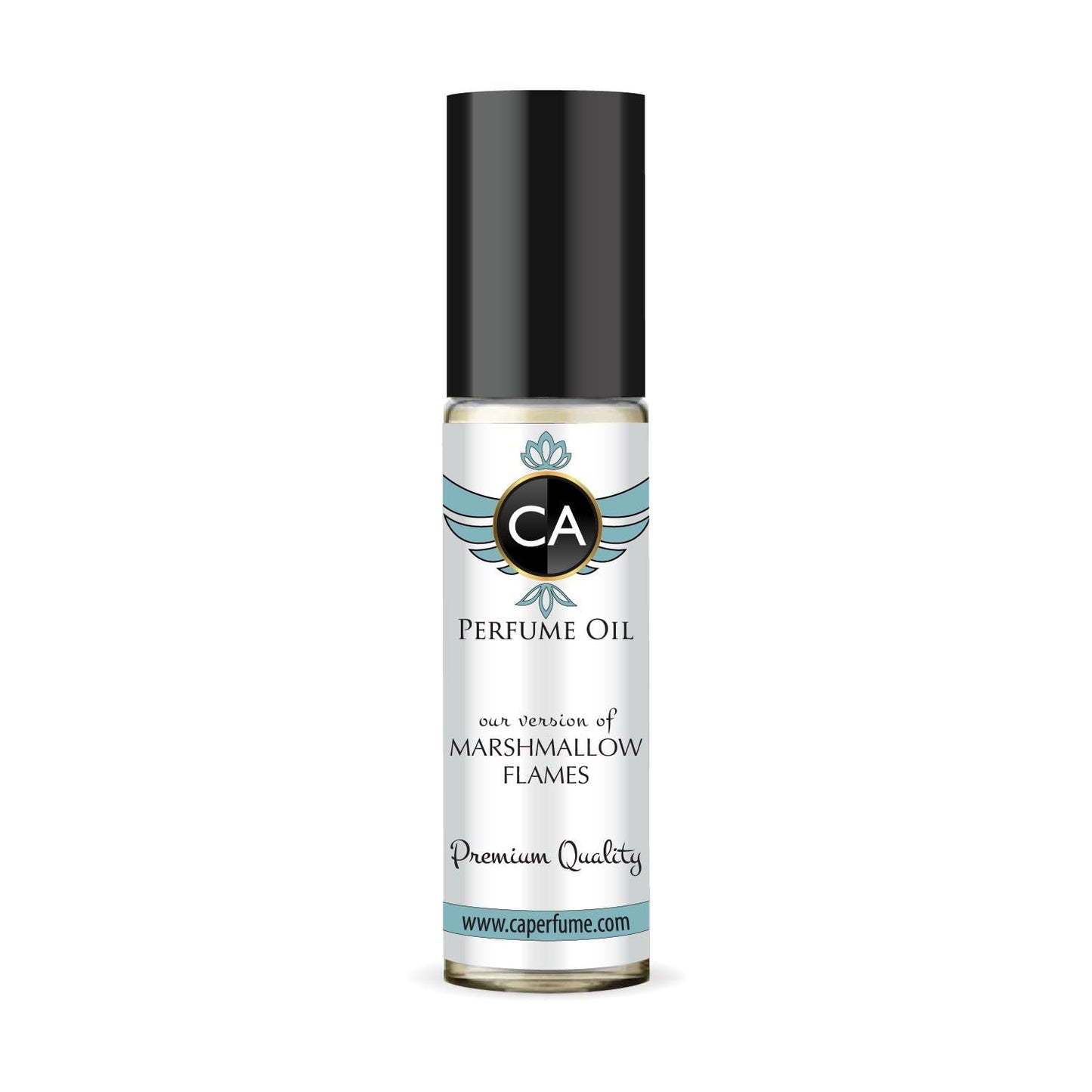 CA Perfume Originals Marshmallow Flames Unisex Fragrance Oil Gourmand Scent Long Lasting Perfumes for Women & Men Travel Size TSA Ready Mini Parfum Body Oil Roll-on 0.33 Fl Oz 10ml