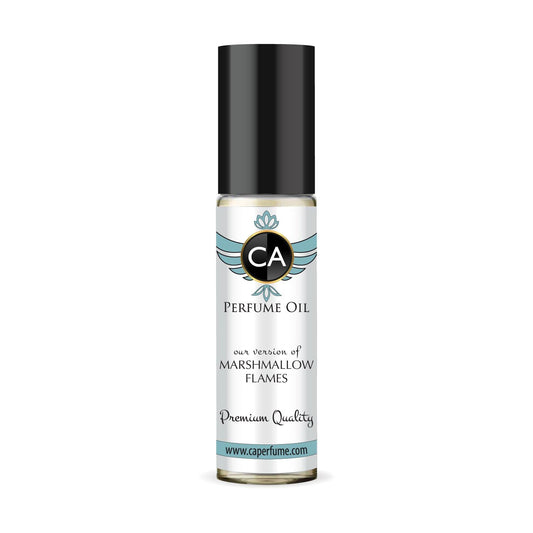 CA Perfume Originals Marshmallow Flames Unisex Fragrance Oil Gourmand Scent Long Lasting Perfumes for Women & Men Travel Size TSA Ready Mini Parfum Body Oil Roll-on 0.33 Fl Oz 10ml