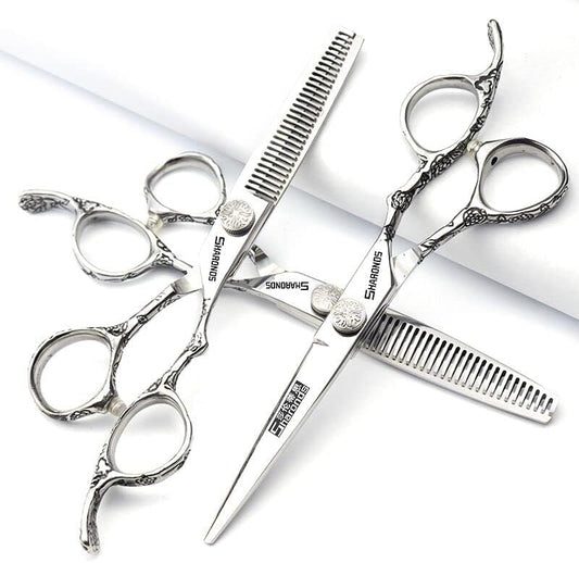 6/7/8 inch Cutting Thinning Styling Tool Rainbow Hair Scissors Professional Hairdresser Hairdresser Scissors Set (6-inch 3pc-A)