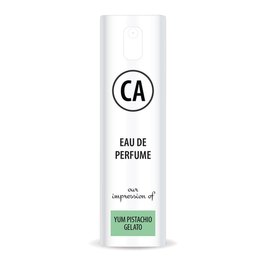 CA Perfume Impression of Yum Pistachio Gelato Unisex Eau De Parfum Gourmand Scent Long Lasting Unisex Fragrance Travel Size TSA Ready for Day and Night Wear 0.33 Fl Oz 10ml