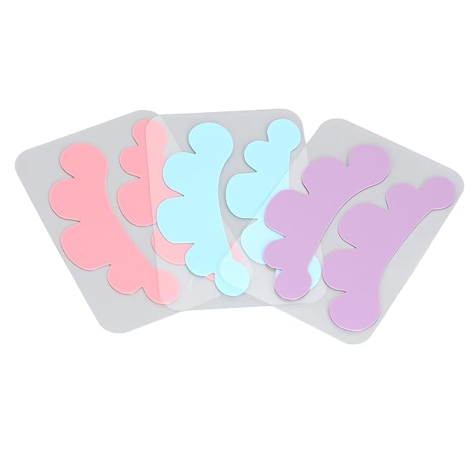 15 Pairs Eyelash Extension Under Eye Pads Cloud Shaped Reusable Silicone Lash Grafting Eye Pads Blue