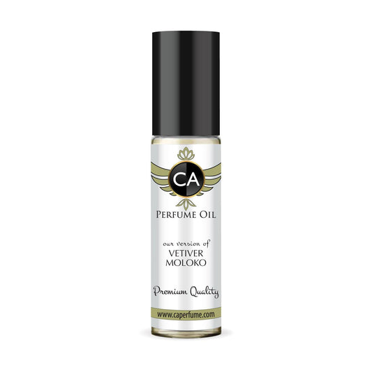 CA Perfume Impression of Vetiver Moloko Unisex Fragrance Oil Woody Scent Long Lasting Perfumes for Women & Men Travel Size TSA Ready Mini Parfum Body Oil Roll-on 0.33 Fl Oz 10ml