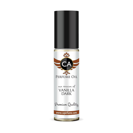 CA Perfume Impression of Vanilla Dark Unisex Eau De Parfum Amber Scent Long Lasting Unisex Fragrance Travel Size TSA Ready for Day and Night Wear 0.33 Fl Oz 10ml