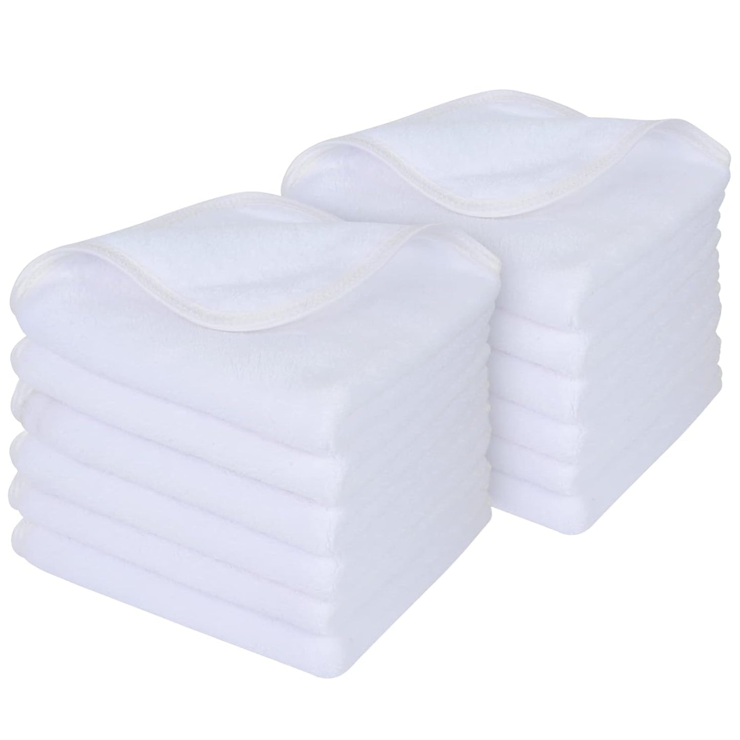 SINLAND Microfiber Face Cloths Reusable Makeup Remover Washcloths Super Soft and Absorbent Fingertip Face Towels for Sensitive Skin Women 12 x 12 Inch 12 Pack