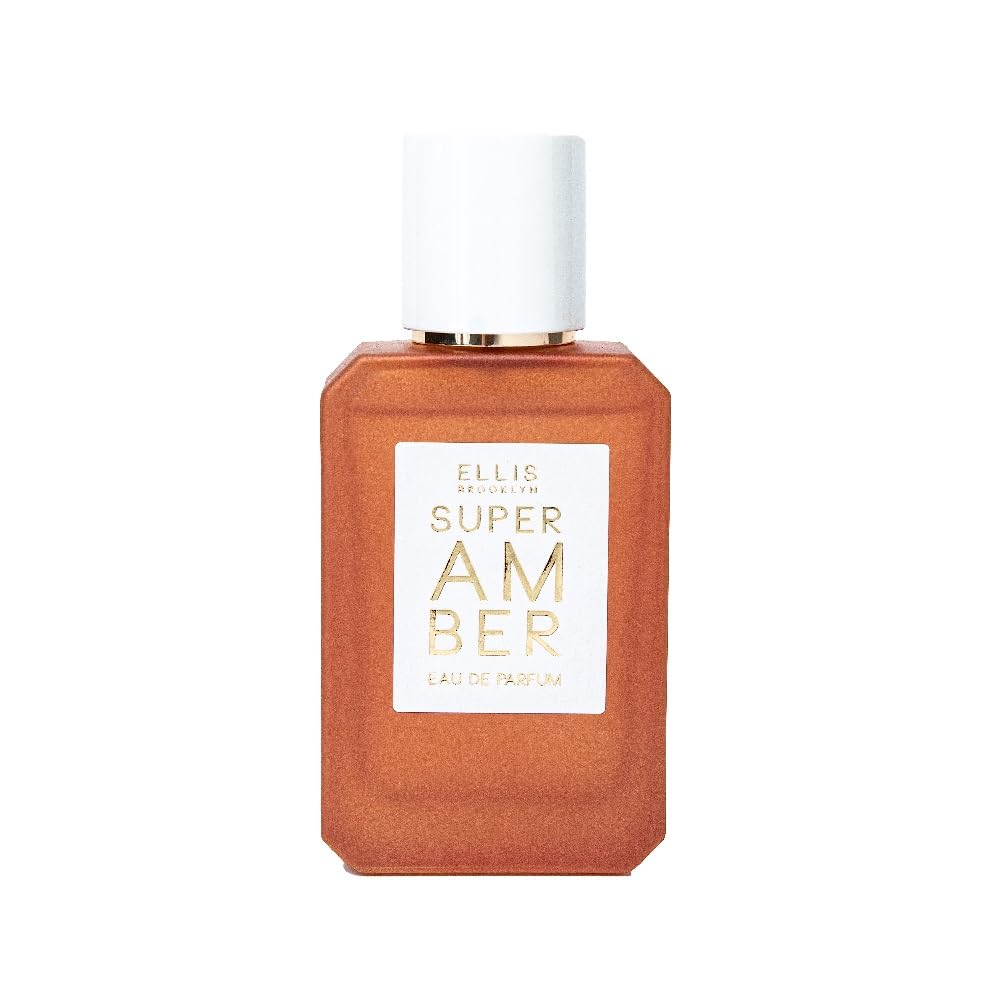Ellis Brooklyn SUPER AMBER Eau de Parfum, Warm Amber Perfume for Women, Gourmand, Vegan & Allergen-Free Fragrance with Vanilla Orchid, Cedarwood & Musk, Made in the USA, 50ml / 1.7oz