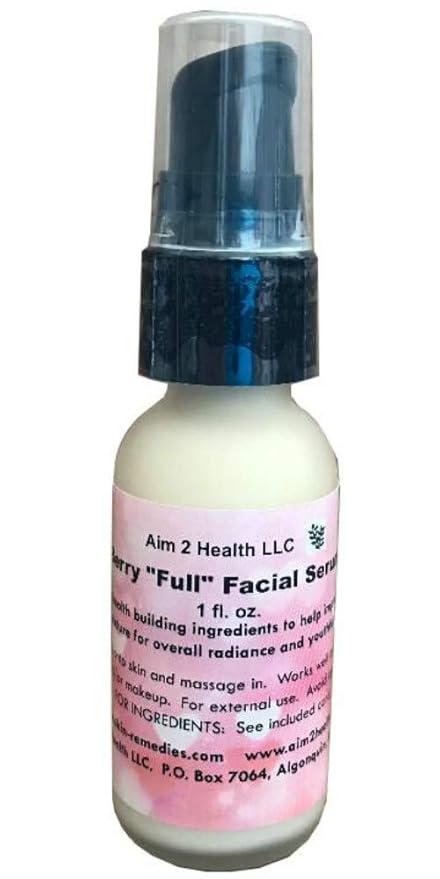 Berry "Full" Facial Serum Best Anti-Aging Face Serum Soothes Wrinkles & Boosts Collagen Balances Skin Texture - Organic Blueberry, Cranberry & Red Raspberry Leaf 1 OZ