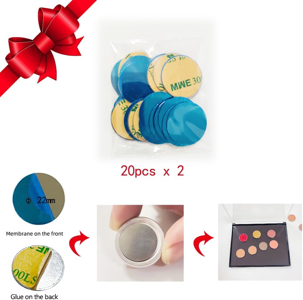 2 Pack XL large Magnetic Makeup Palette with Clear Top, Empty Cosmetics Pan Dispensing Storage Box with 40pcs Metal Sticker for DIY Eyeshadow Lipstick Blush Powder- 9.25'' x6.57''