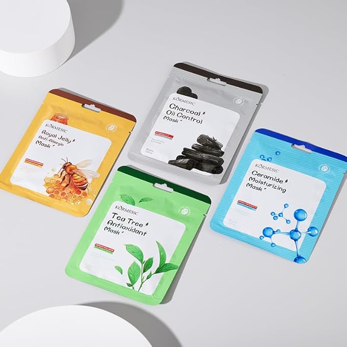 Facial mask Moisturizing face Mask - 10 Sheets, Deep Hydration, Improves Dry Skin, Sheet Mask, skincare for All Skin Types Tea Essence Mask