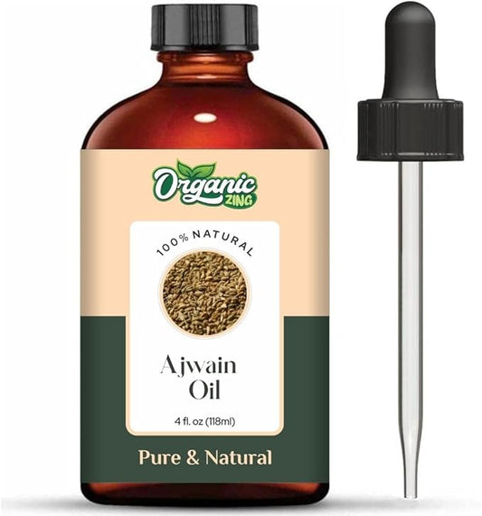 Ajwain (Trachyspermum Ammi) Oil | Pure & Natural Essential Oil for Skincare, Hair Care & Massage - 118ml/3.99fl oz