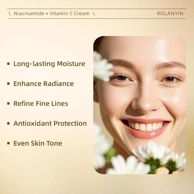 ROLANYIN Caffeine Solution 5% + EGCG Eye Serum and Niacinamide + Vitamin C Cream