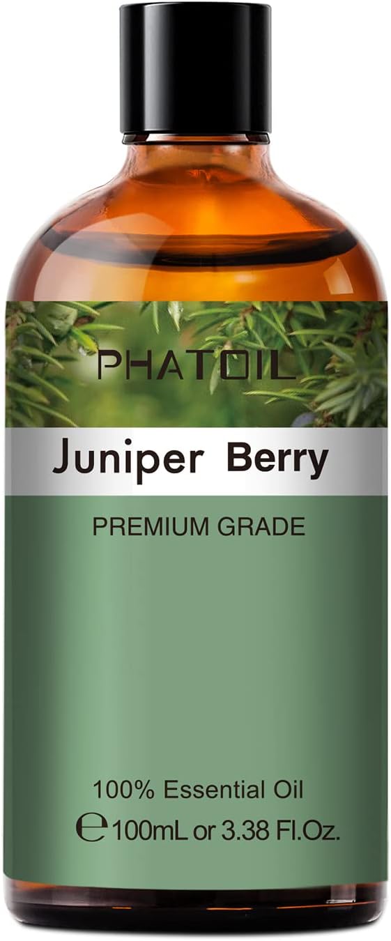 100ML/3.38fl.oz Juniper Berry Fragrance Oils, PHATOIL Juniper Berry Oil for Diffuser, Humidifier, Scented Oils for DIY Soap, Candle Making with Premium Glass Dropper