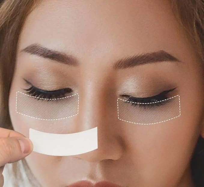 Foam Eye Pads for Eyelash Extensions - 2 Rolls with 110 Pre-Cut Self-Adhesive Under Eye Pads - Lint-Free Lash Pads for Eyelash Extension Application - Gentle Foam Eyelash Pads for Salon Use