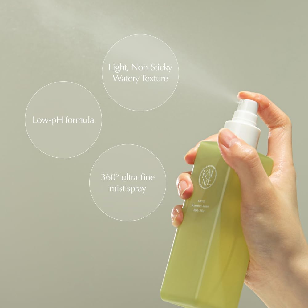 KAINE Rosemary Body Care Set – Body Mist 150ml, Cleansing Bar 100g, Soap Net Included