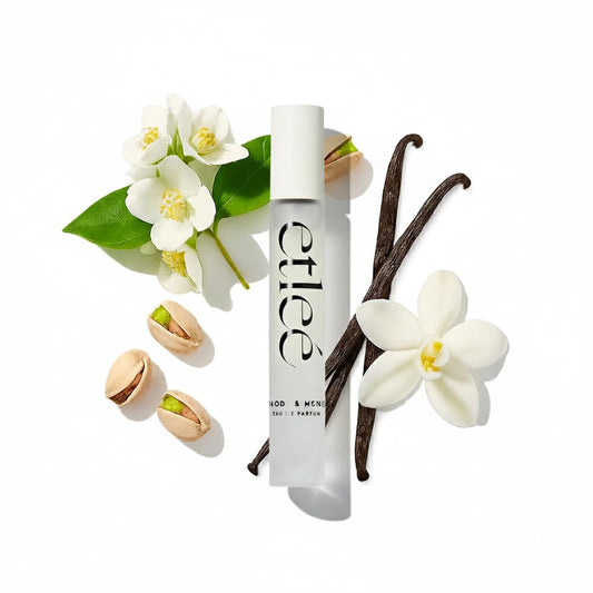 Caramel & Pistachio Eau de Parfum 0.34oz, Long Lasting Perfume Inspired by SDJ 62+Kay Pistachio, Aromatic Oriental Notes With Vanilla, Almond, Milk & Jasmine, Luxury Fragrance for Women & Men