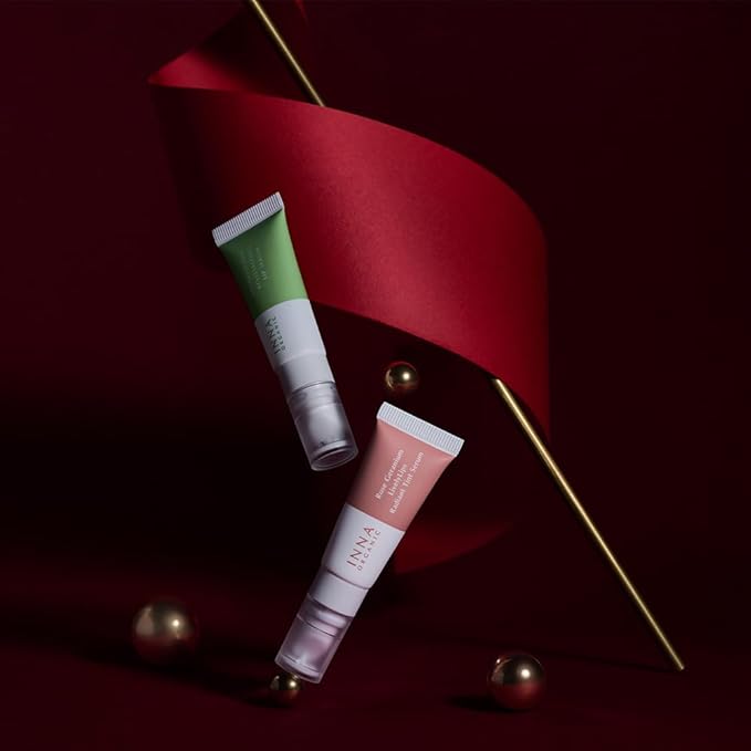 INNA Organic Lip Serum, Moisturizing, Fine Line Care & 100% Vegan, EWG & COSMOS Certified | Frankincense Essential Oils Infused Skin Care | Luxury Clean Beauty