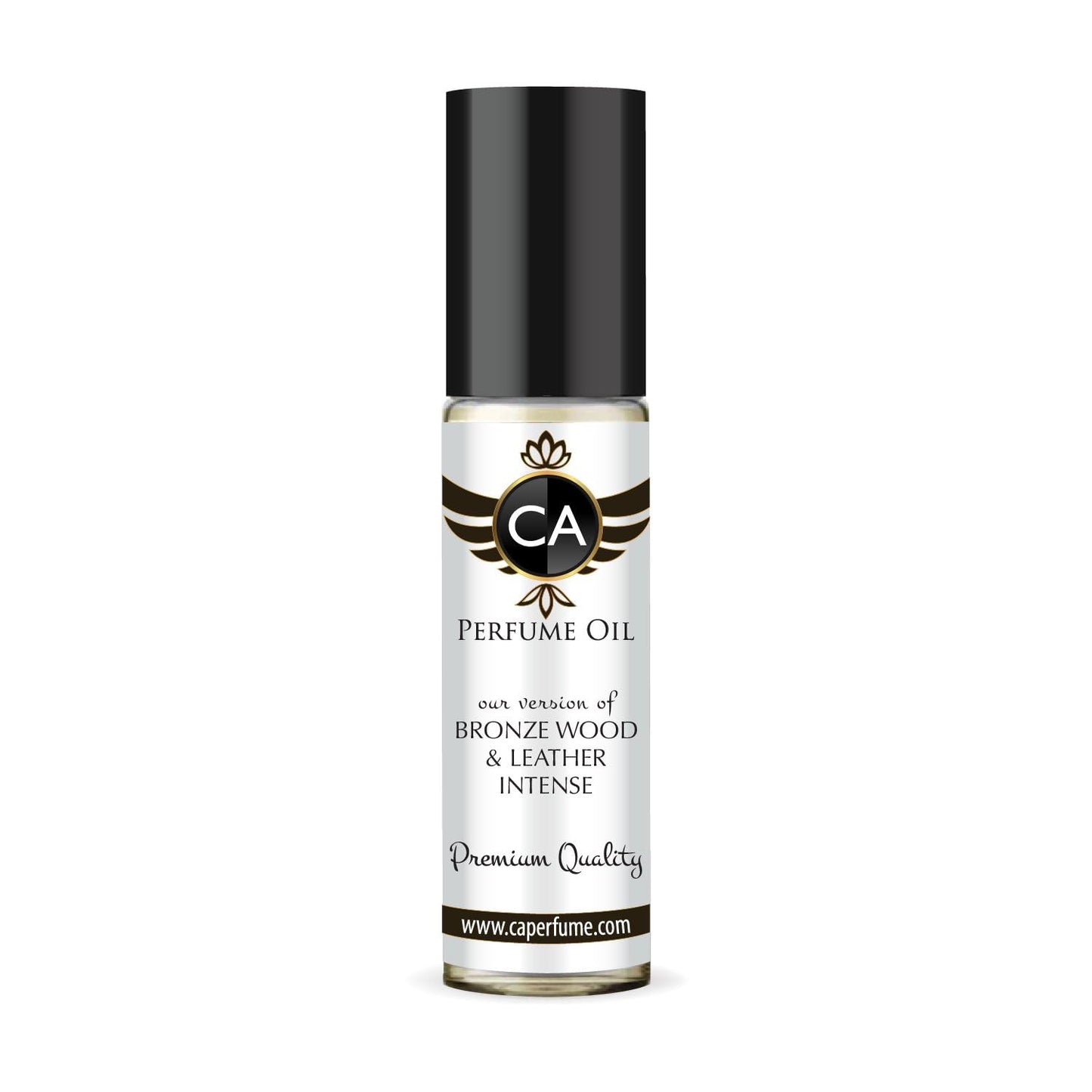 CA Perfume Impression of Bronze Wood & Leather Intense Unisex Fragrance Oil Leather Scent Long Lasting Perfumes for Women & Men Travel Size TSA Ready Mini Parfum Body Oil Roll-on 0.33 Fl Oz 10ml