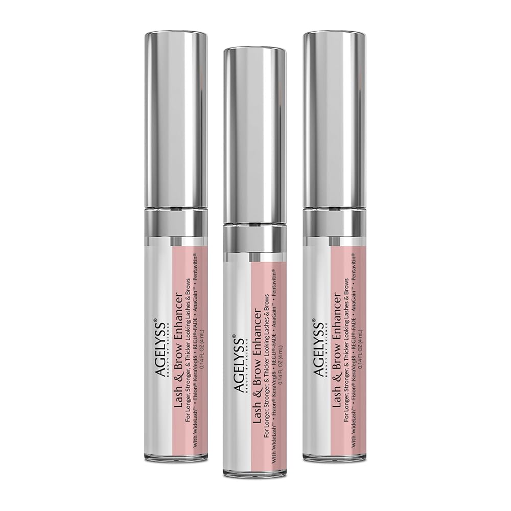 Agelyss Lash & Brow Enhancer - Longer, Stronger & Thicker Lash and Brows - 3 Bottles