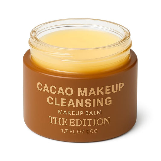 The Edition Cacao Balm Makeup Remover & Cleansing Balm – Gentle Face & Eye Makeup Cleanser for Waterproof Makeup, Hydrating Skincare for All Skin Types, 50g