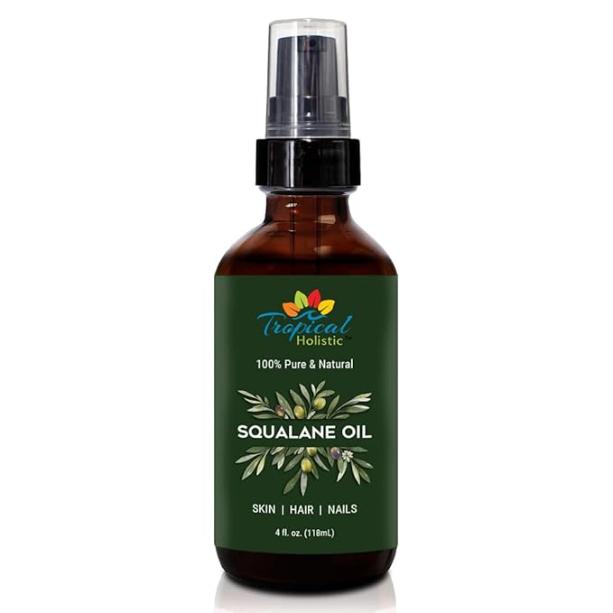 100% Squalane Oil - Pure Plant Derived Vegan All Body Moisturizing Serum (4oz / 118mL) - Ideal Squalane Oil for Face, Body, Hair & Nails