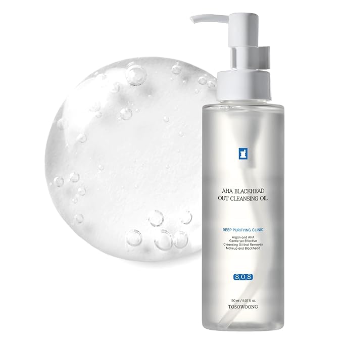 AHA Blackhead Out Cleansing Oil, Jojoba Oil, Makeup Remover, Blackhead & Pore Cleaner, Gentle Face Cleanser, Korean Skincare, 150ml, 5.07 fl. oz.
