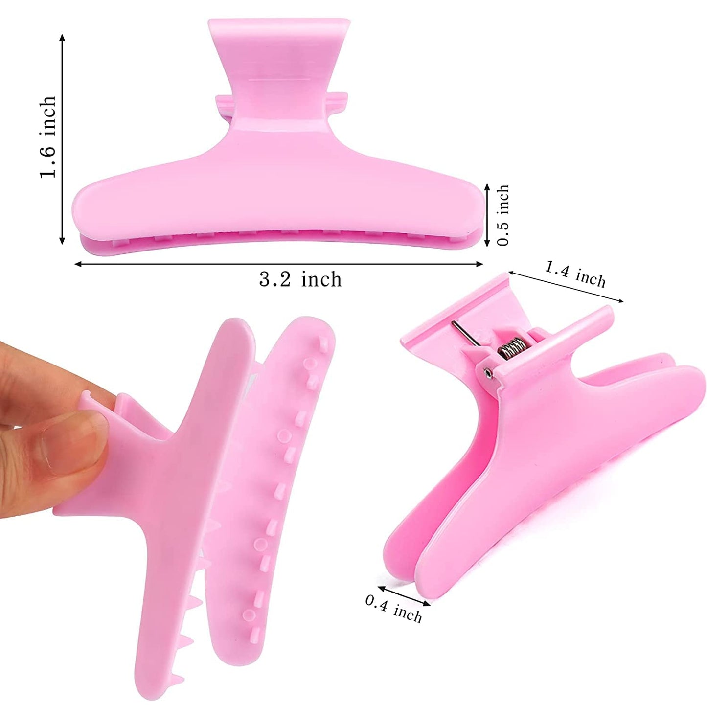 Ondder Hair Clips for Styling - Butterfly Clamps, Claw Clips, Pro Salon Hair Accessories for Women and Girls for Cutting, Coloring, and Hair Styling