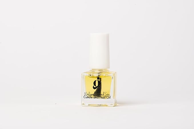 Dead Sea Cuticle & Nail Oil (5ML) | Strengthens, Moisturizes & Conditions with Sweet Almond, Olive, Jojoba, Castor, Argan Oils, Lemon Essential Oil, Vitamin E & Dead Sea Salt