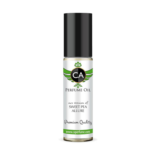 CA Perfume Originals Sweet Pea Allure Unisex Fragrance Oil Green Scent Long Lasting Perfumes for Women & Men Travel Size TSA Ready Mini Parfum Body Oil Roll-on 0.33 Fl Oz 10ml