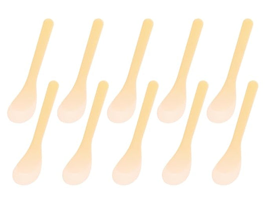 ONLYKXY 30pcs 5in Plastic Beauty Spoon Facial Cream Brush Makeup Scoop Mud Reusable Cosmetic Dig Scoop Spatula Mask Tip for Lotions Moisturizers Home Salon DIY Facemask Mixing Sampling (Light Orange)