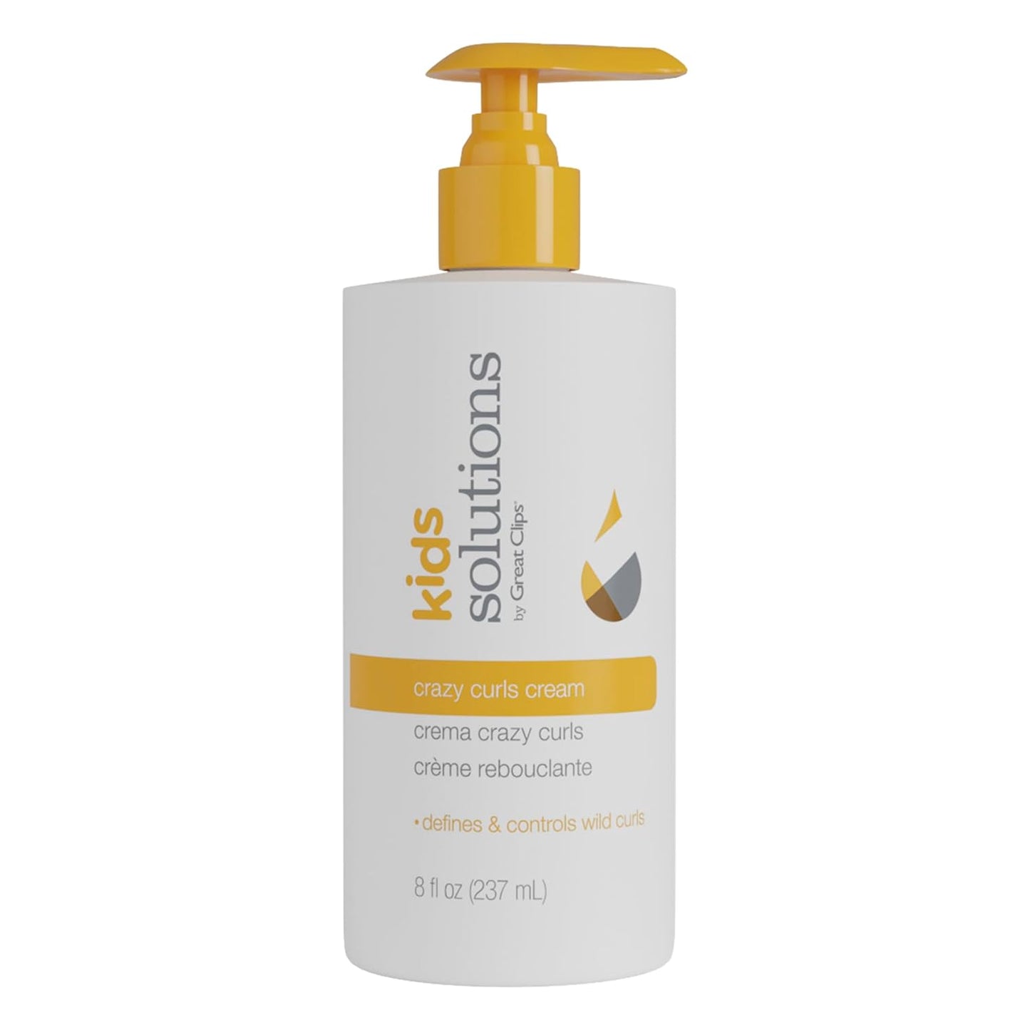 GREAT CLIPS Solutions Kid's Crazy Curls Cream, 8oz | Defines Curls & Smoothes Frizzy Hair | Recommended for Children Ages 4-10