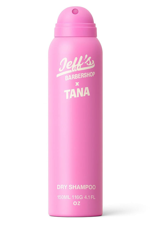 Jeff's Barbershop x Tana Mongeau Dry Shampoo, Clear Dry Shampoo Hair Spray, No White Residue, Talc Free, All Hair Types, 4.1 fl oz