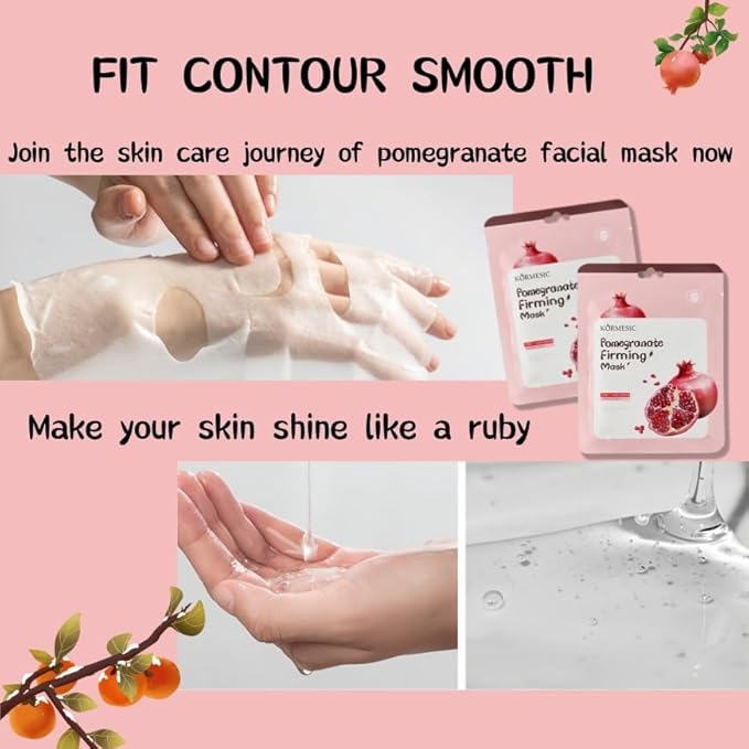 Facial mask Moisturizing face Mask - 10 Sheets, Deep Hydration, Improves Dry Skin, Sheet Mask, skincare for All Skin Types