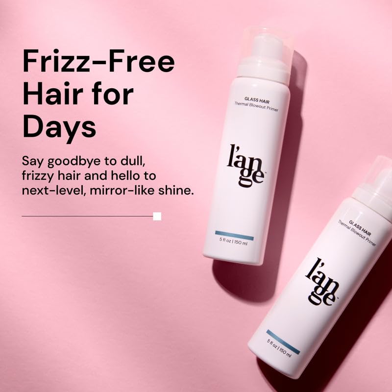 L'ANGE HAIR Heat Protection Spray for Hair | Anti-Frizz Blow Dry Mist | Long Lasting Hold & Shine | Humidity Protectant | Thermal Heat Protectant Spray | Lightweight Blow Out Primer, 5 fl oz, 2-Pack