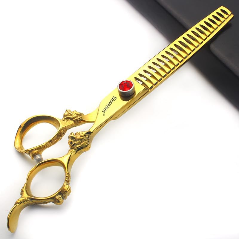 Hair Scissors 6/7/8/9-inch 440C High Hardness For Hairdressers Haircuts Cuttinging Scissors Professional Haircut (7 inch-2pc-A)