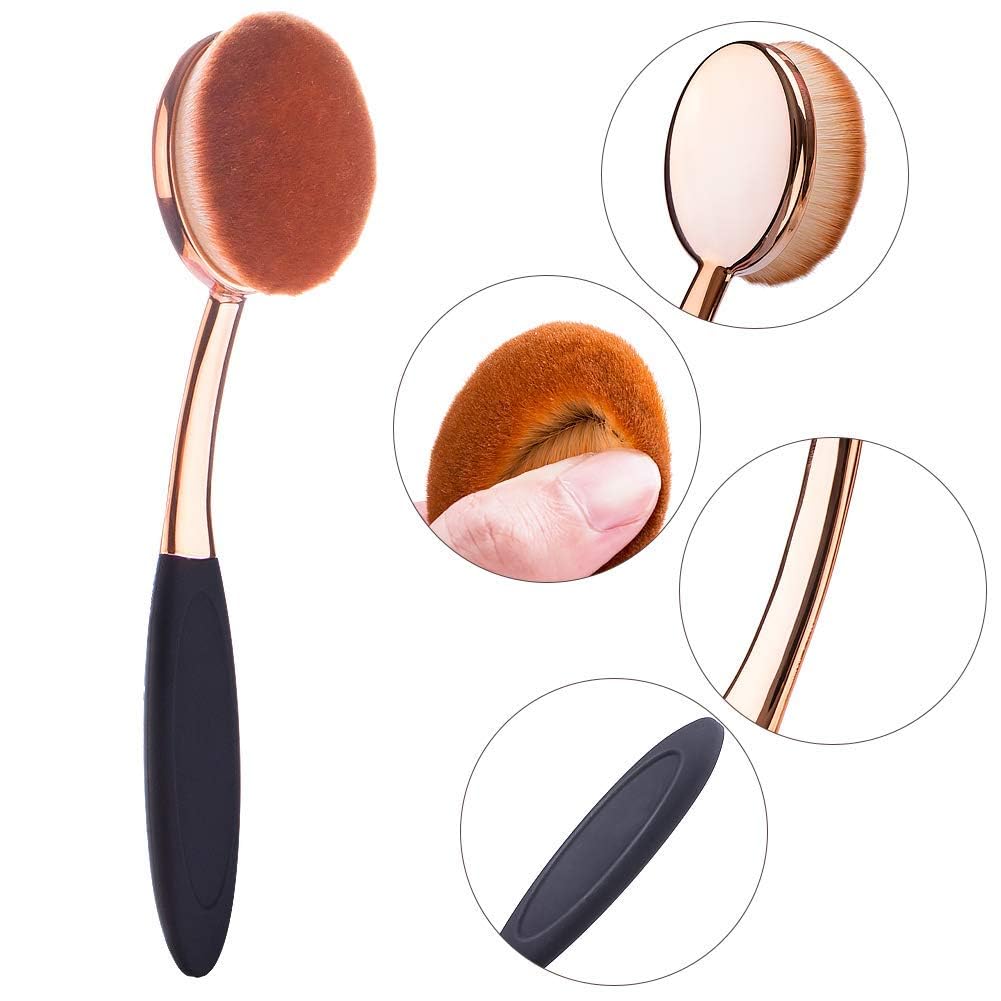 Yoseng Sunscreen Brush for Face Kabuki Brush Sunscreen Applicator for Kids with Cover Foundation Makeup Brushes for Liquid Foundation Powder Cream Contour Buffing Stippling Blending-Medium