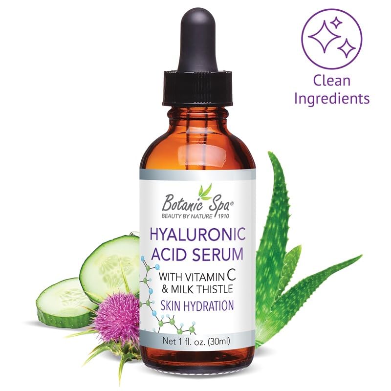 Hyaluronic Acid Serum with Vitamin C and Milk Thistle-Plumps and Hydrates,1 oz