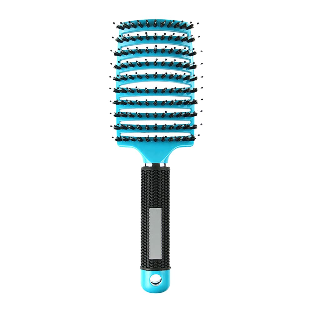 Magical Ultra Detangling Brush for Wet or Dry Hair, Detangler Brush, Fast Drying Styling Massage Hairbrush for Men, Women and Kids (Blue)