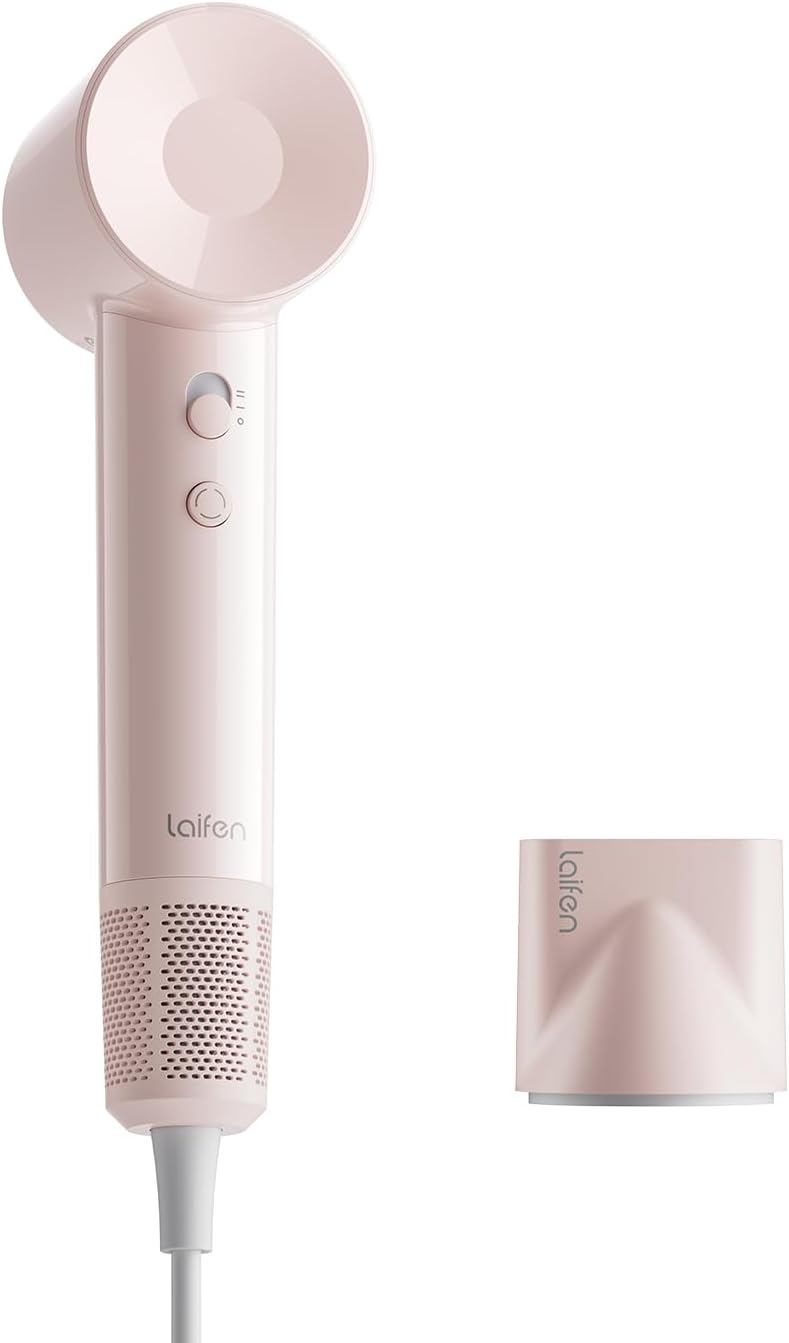 Laifen SE Lite Hair Dryer, Negative Ionic Blow Dryer with 100,000 RPM Brushless Motor for Fast Drying, High-Speed Low Noise Thermo-Control Hairdryer with Lightweight Design for Home/Portable Travel