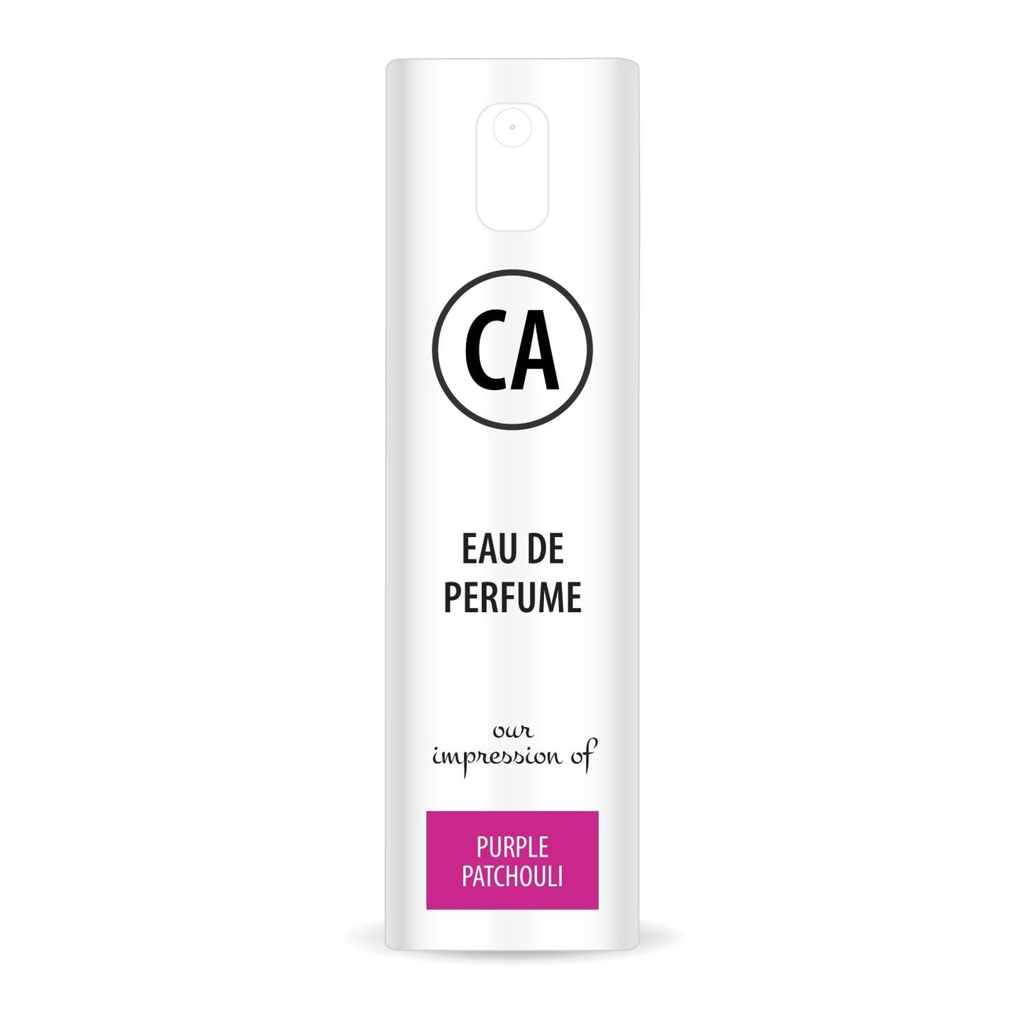 CA Perfume Impression of Purple Patchouli Unisex Eau De Parfum Floral Woody Musk Scent Long Lasting Unisex Fragrance Travel Size TSA Ready for Day and Night Wear 0.33 Fl Oz 10ml