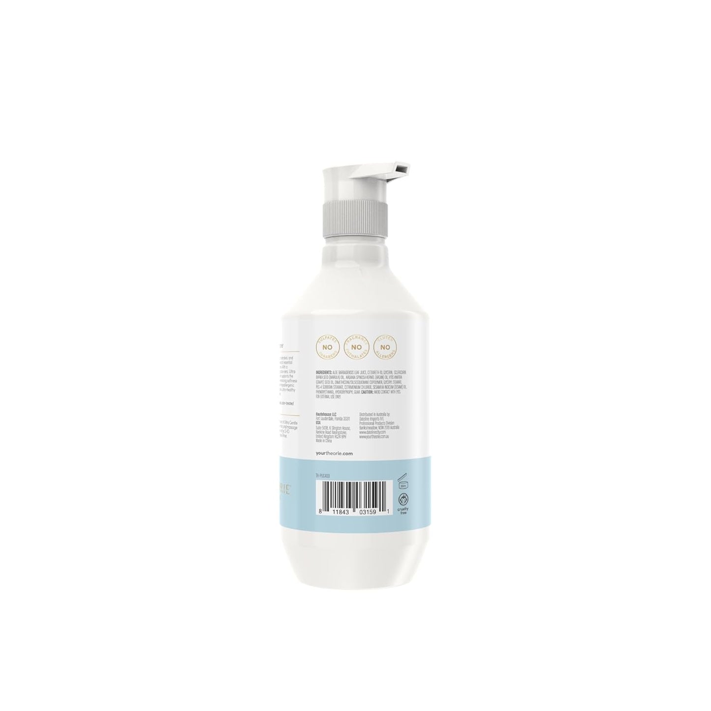 Theorie Pure Ultra Gentle Hypoallergenic Conditioner - Plant Based & Vegan - Conditions, Soothe Itchy & Allergy Prone Skin - Fragrance-Free - Ultra Sensitive Scalp, Pump Bottle - 400mL