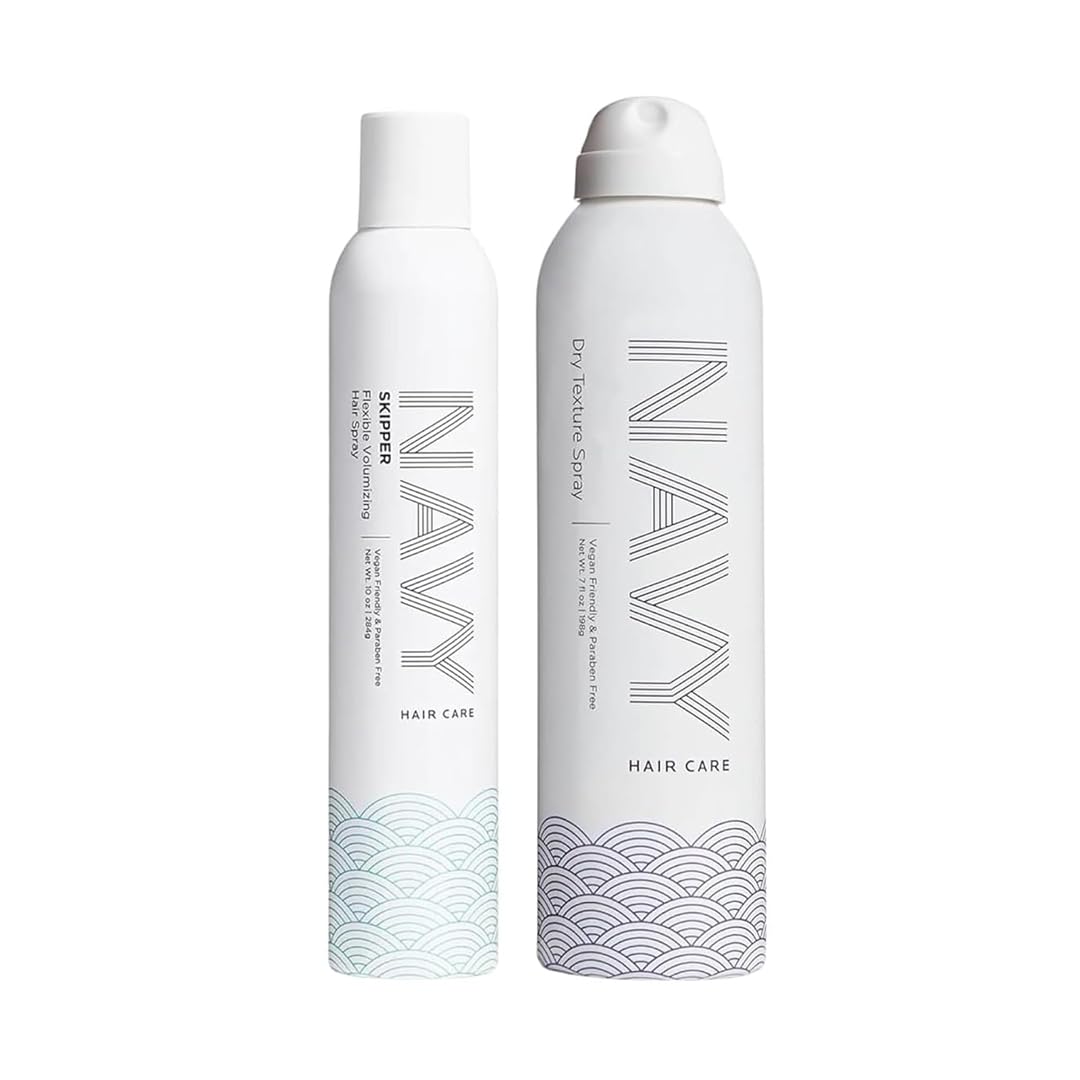 NAVY HAIR CARE Volumizing Hair Spray Set | Dry Texture + Skipper | Light hold with Texture | 7 oz + 10 oz