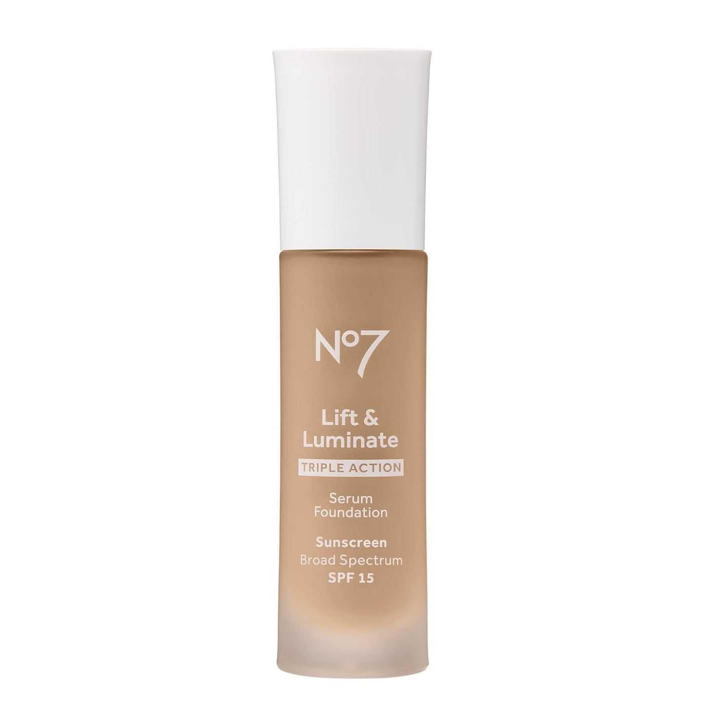No7 Lift & Luminate Triple Action Serum Foundation - Honey - Medium-Buildable Coverage Foundation with Light Reflecting Particle & SPF 15 for Firmer, More Even Looking Skin (30ml)