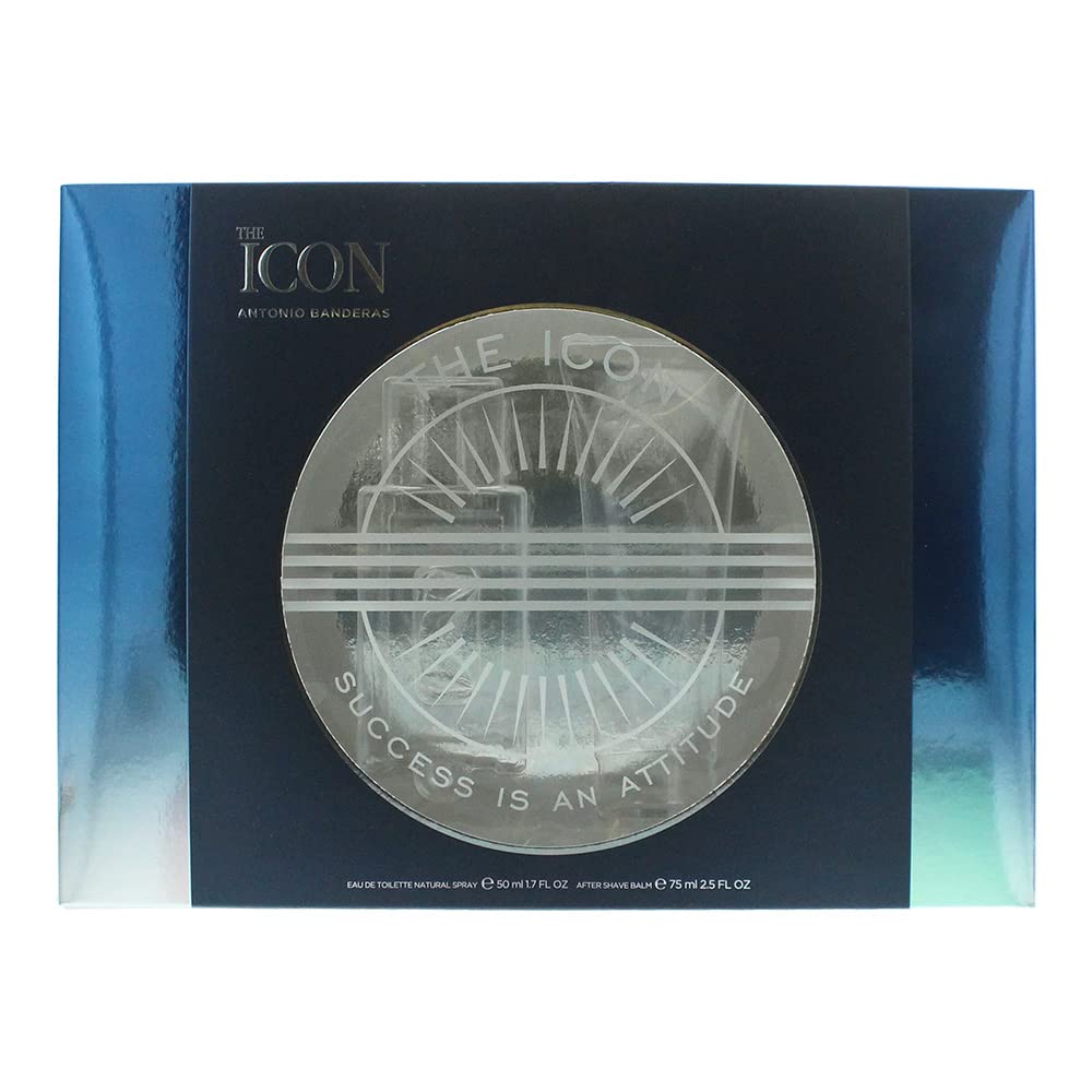 Banderas Antonio Perfumes - The ICON Eau de Toilette for Men - 1.7 Fl Oz EDT + 2.5 Fl Oz After Shave Balm