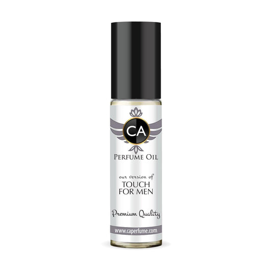 CA Perfume Impression of Touch For Men Eau De Parfum Woody Floral Musk Scent Long Lasting Cologne for Men Travel Size TSA Ready for Day and Night Wear 0.33 Fl Oz 10ml
